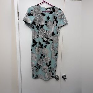 Calvin Klein Floral Puff Sleeve Sheath Dress